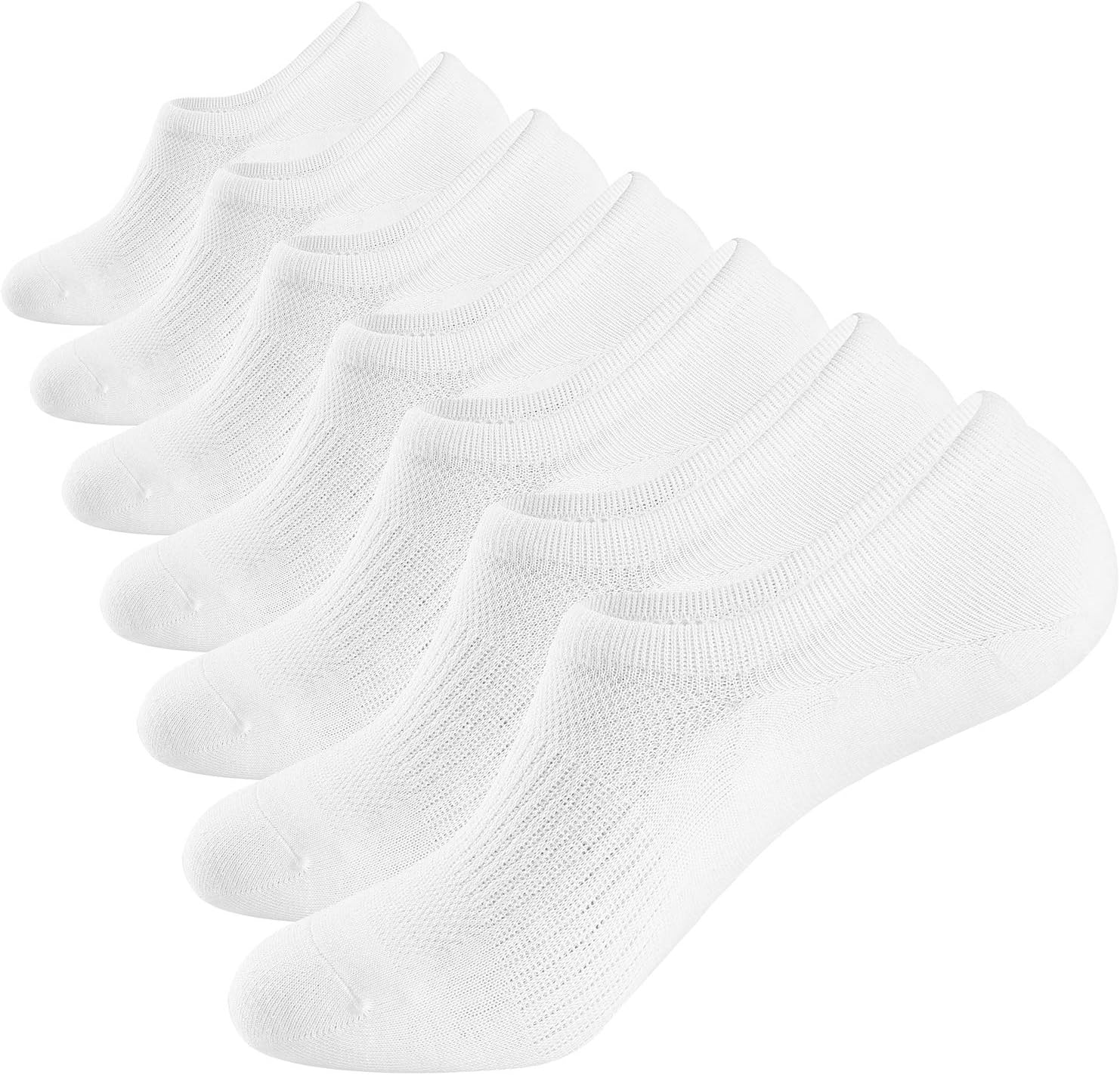 WANDER No Show Socks Mens 7/8 Pair Cotton Thin Non Slip Low Cut Men Invisible So...