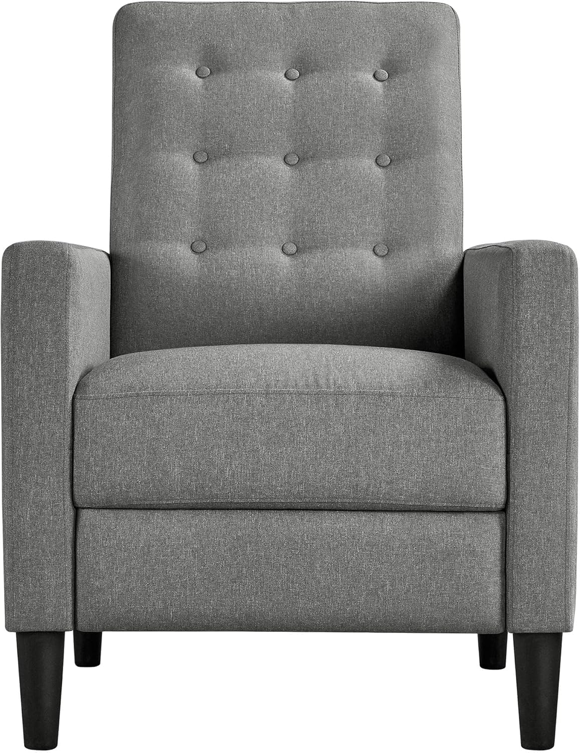 Yaheetech Grey Modern Recliner Chair Adjustable Reclining Armchair Upholstered S...