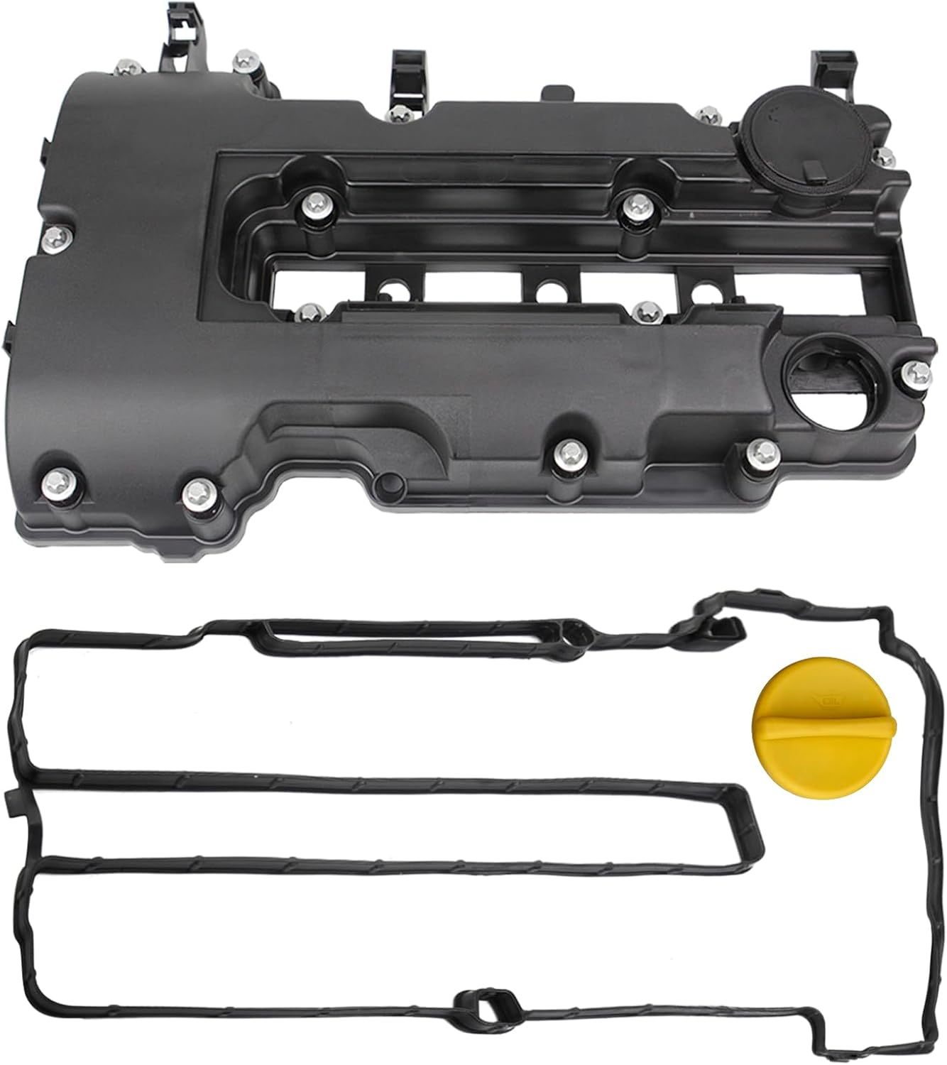 MITZONE Engine Valve Cover kit w/Gaskets & Bolts Compatible with 2011-2020 Chevr...