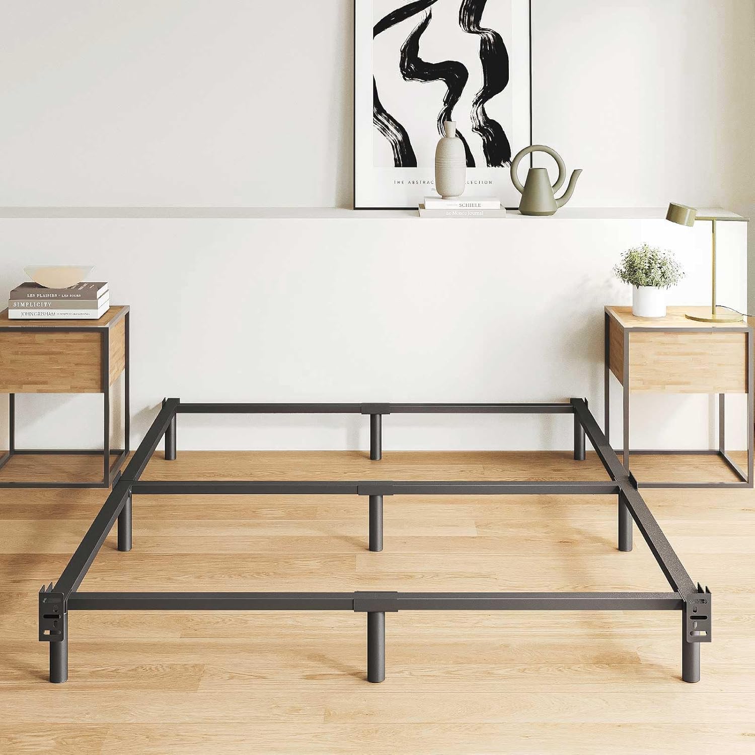 7 Inch Metal Bed Frame Queen Size, Compatible with Most Brand Box Spring Or Matt...