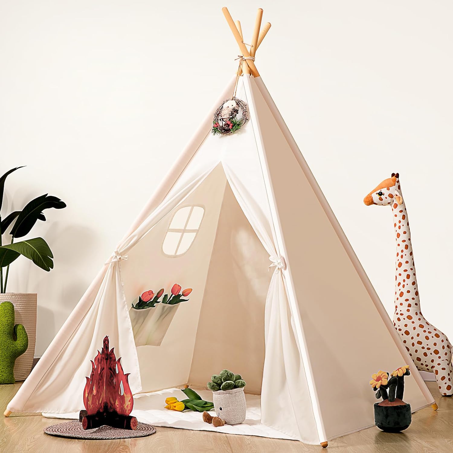 Kids Teepee Tent for Kids,Kids Play Tent for Girls & Boys, Gifts Playhouse for K...