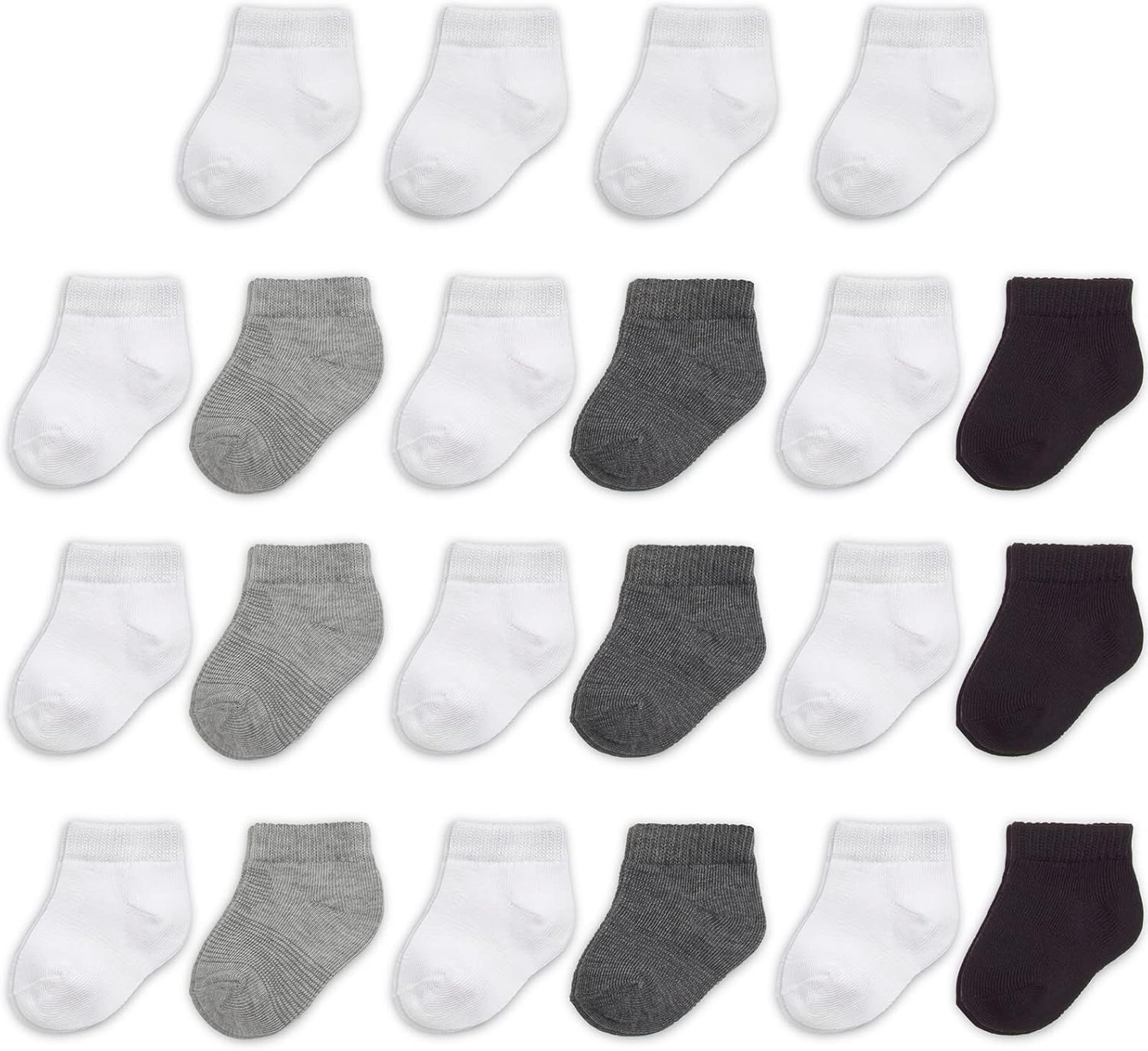 Fruit of the Loom Baby 22-Pack Grow & Fit Flex Zones Low Cut Stretch Socks - Uni...