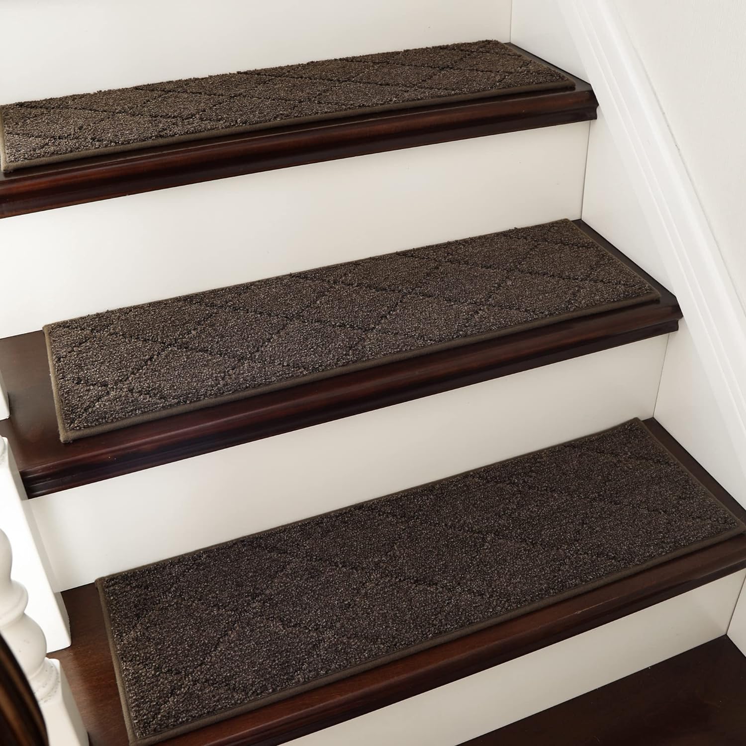 COSY HOMEER Edging Stair Treads Non-Slip Carpet Mat 28inX9in Indoor Stair Runner...
