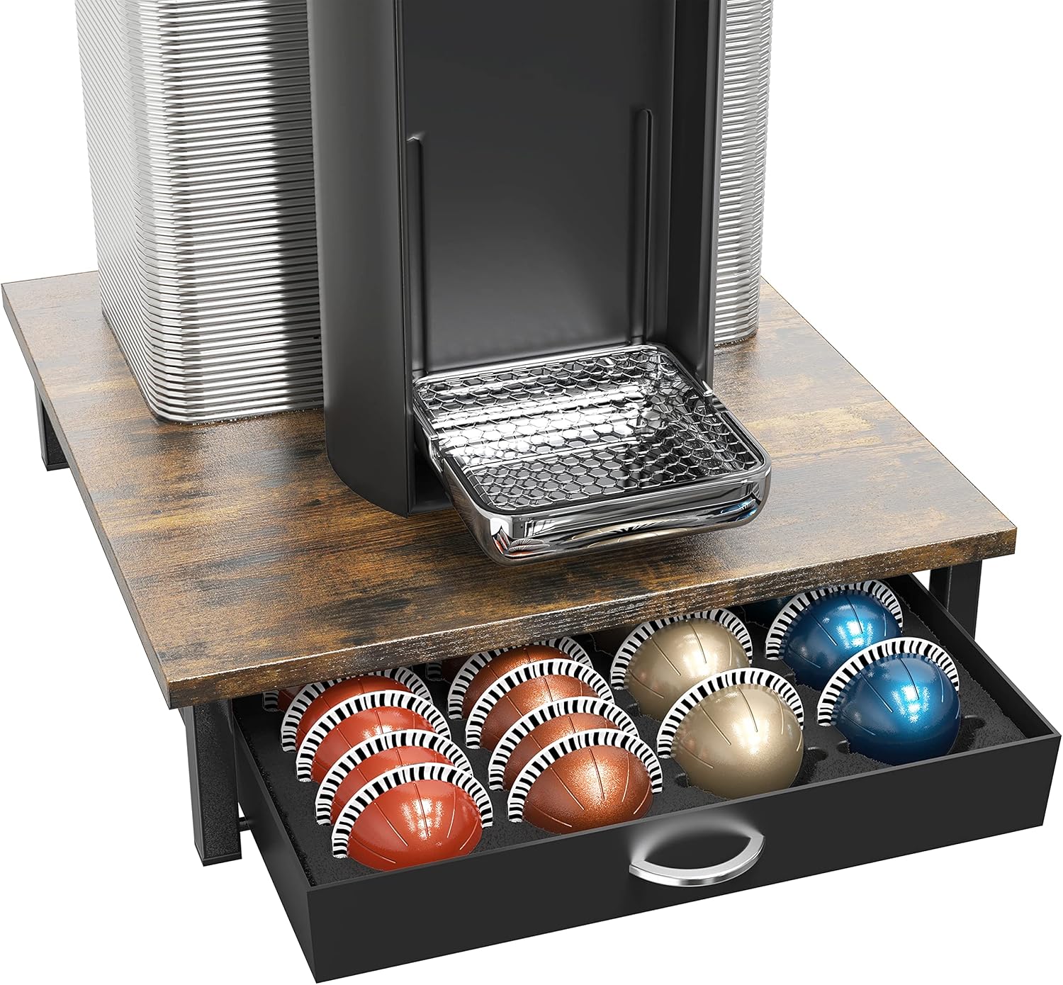 DecoBrothers Vertuo Pod Holder Drawer, 24 Large or 48 Small Nespresso Capsule Or...