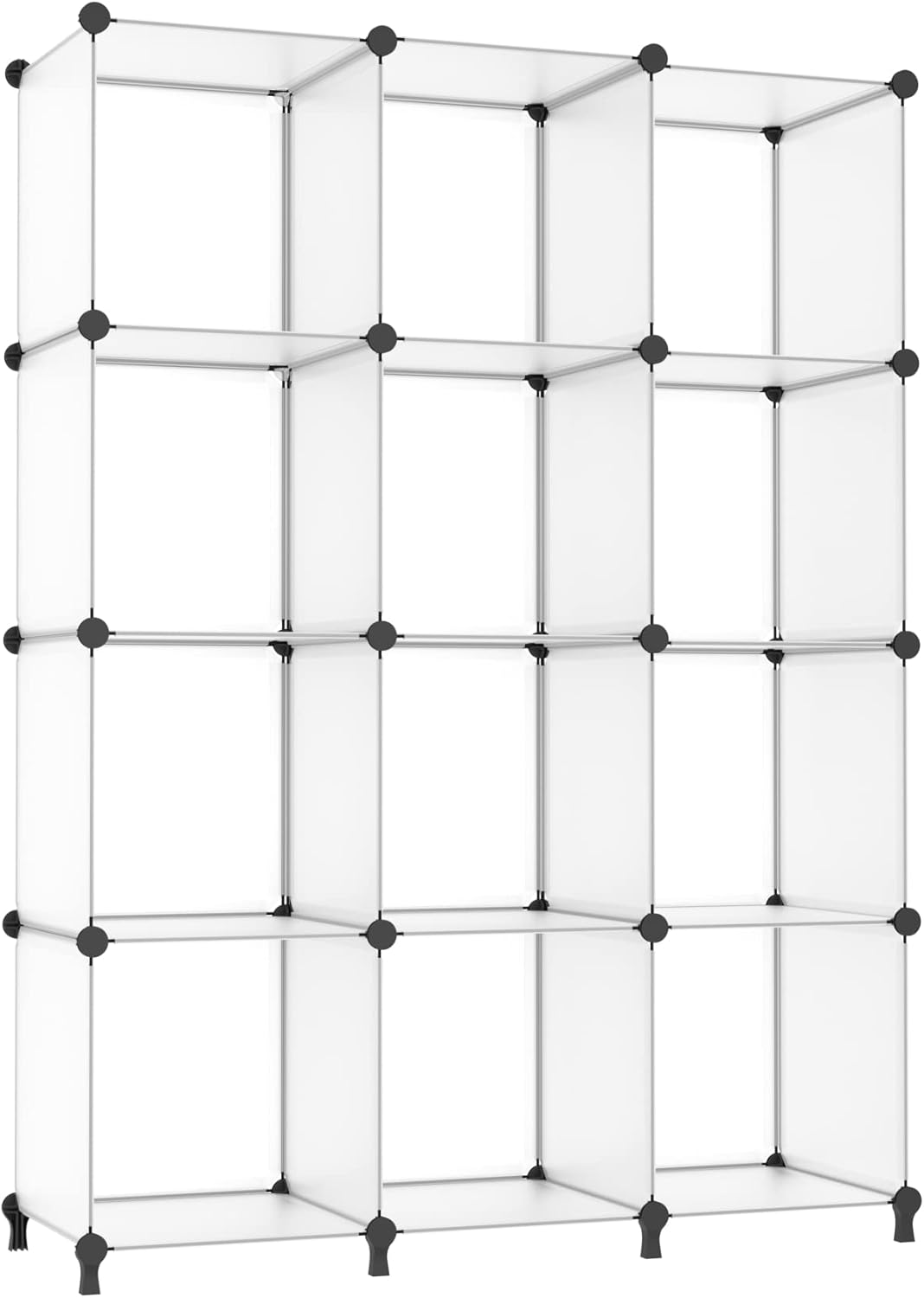 AWTATOS Cube Storage Organizer Storage 12 Cube Bookshelf DIY Plastic Closet Stor...
