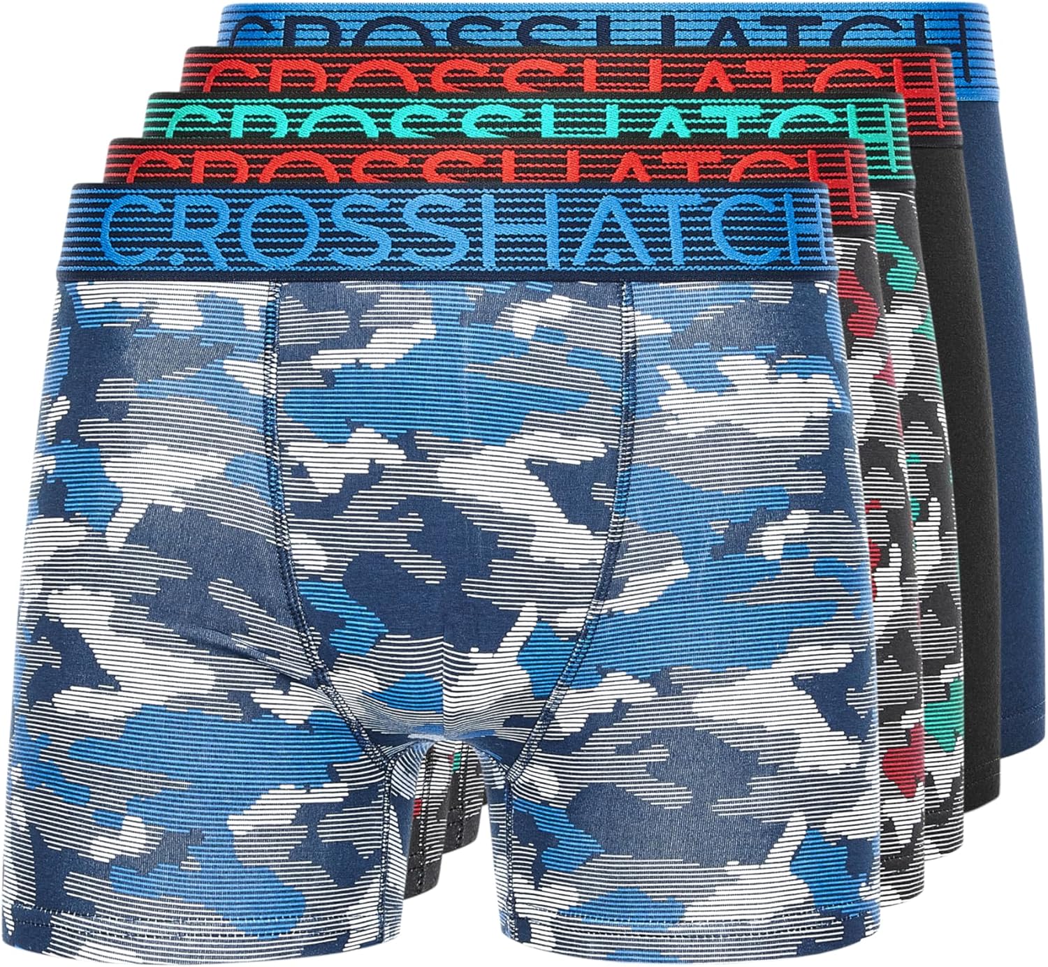 Crosshatch 3 & 5 Pack Men's Boxers, Mens Underwear Multipack, Cotton Trunks Brie...