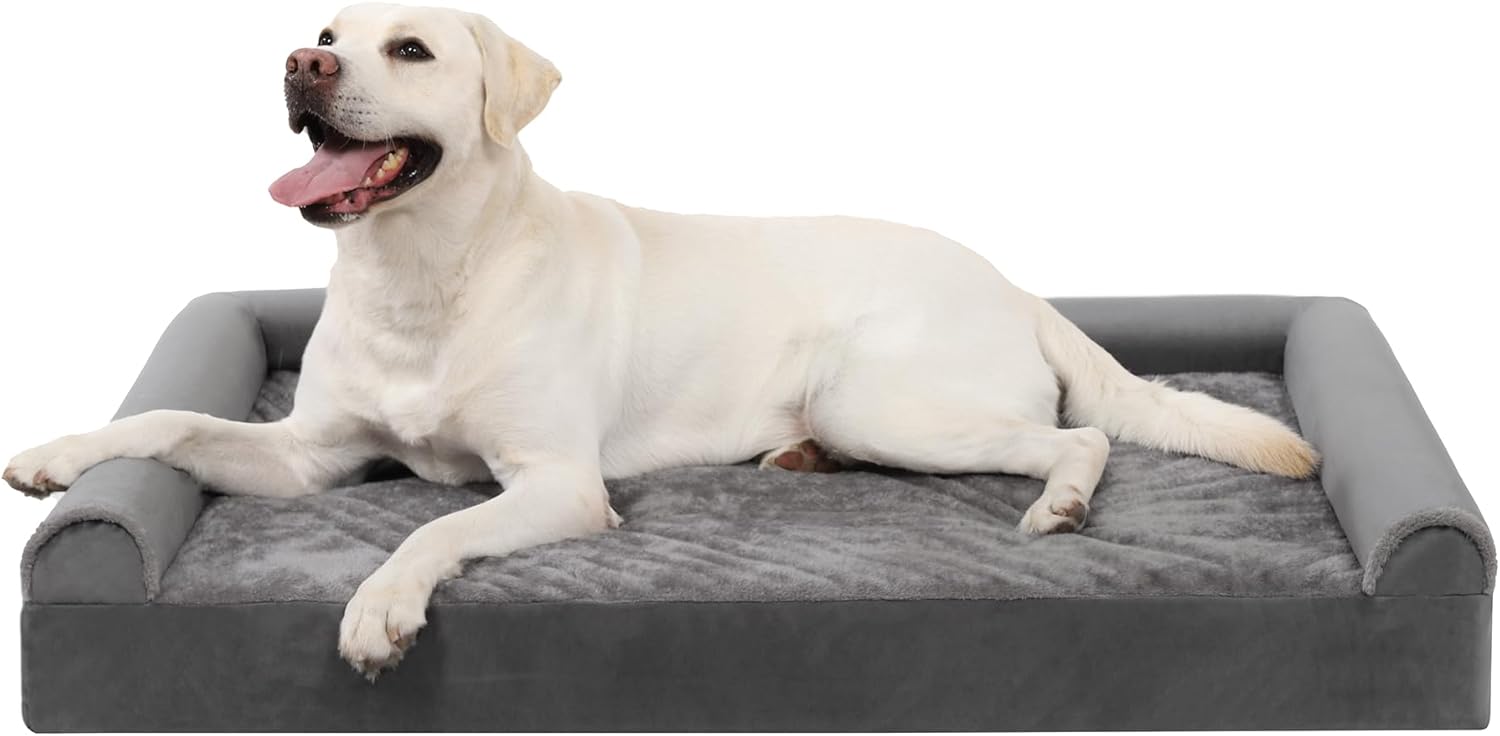 KSIIA Large Dog Bed, XL Orthopedic Dog Sofa Beds with Removable Washable Cover,...