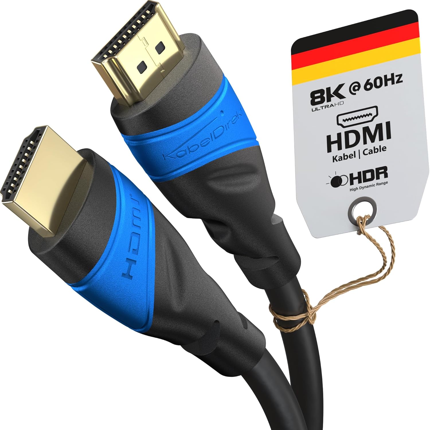 KabelDirekt 8K / 4K HDMI Cable – 2m – Designed in Germany – HDMI Cable – Support...