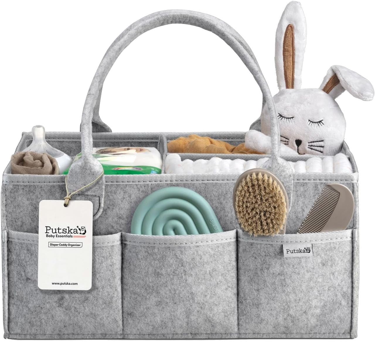 PUTSKA Nursery Storage Basket - Baby Diaper Caddy Organizer for Diaper Station,...