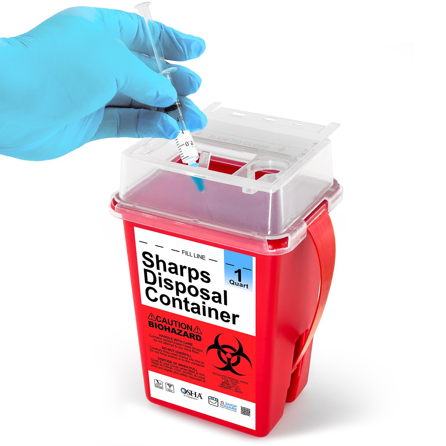 Sharps Containers for Home Use, Needle Disposal, Sharps Disposal, Small Biohazar...