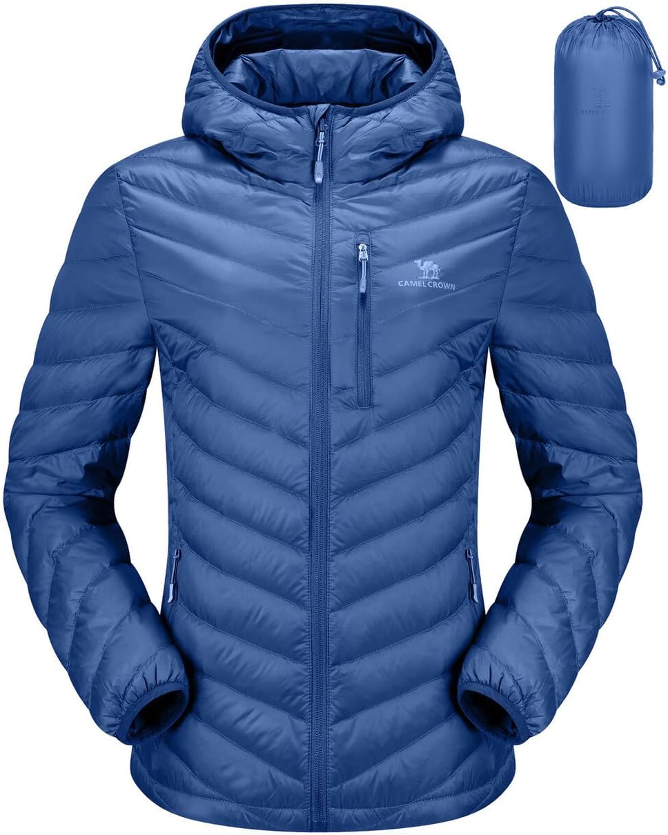CAMEL CROWN Women's Down Jackets Lightweight Puffer Jackets Packable Quilted Win...