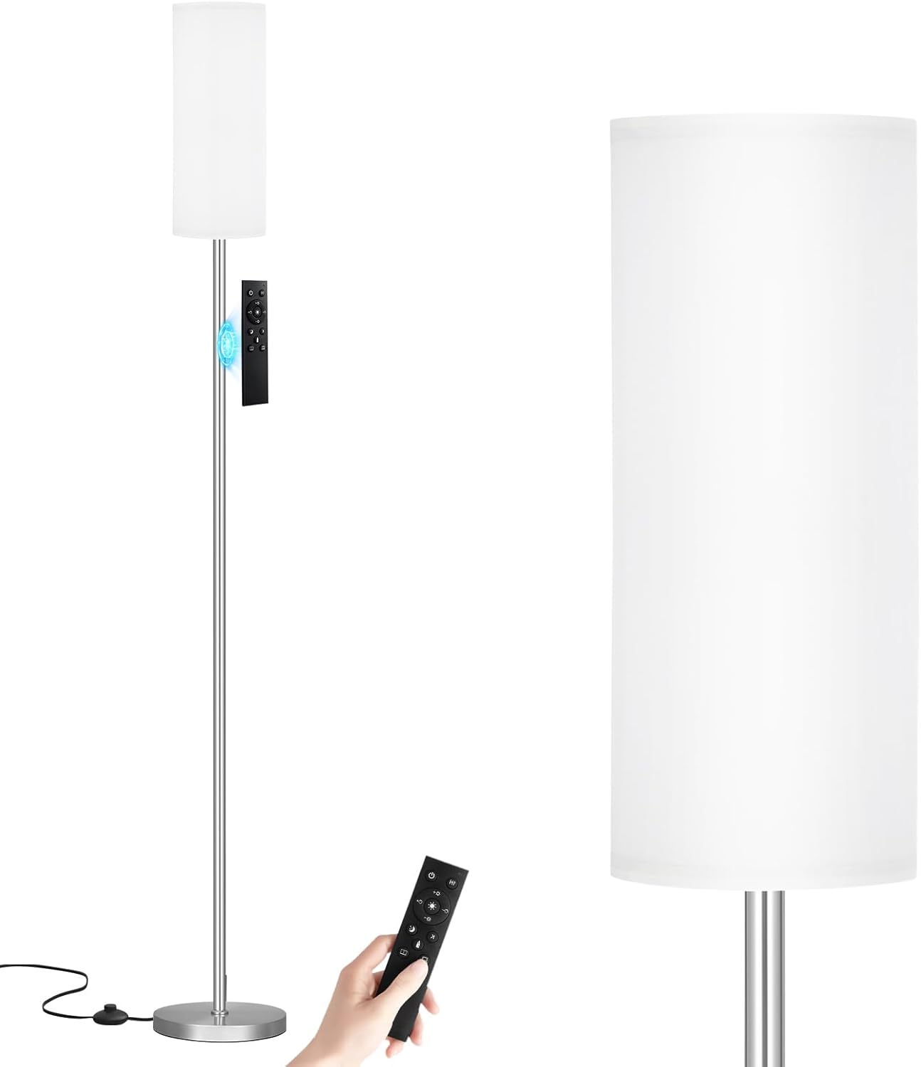 Ambimall 64'' Floor Lamps for Living Room with Remote Control and Stepless Dimma...