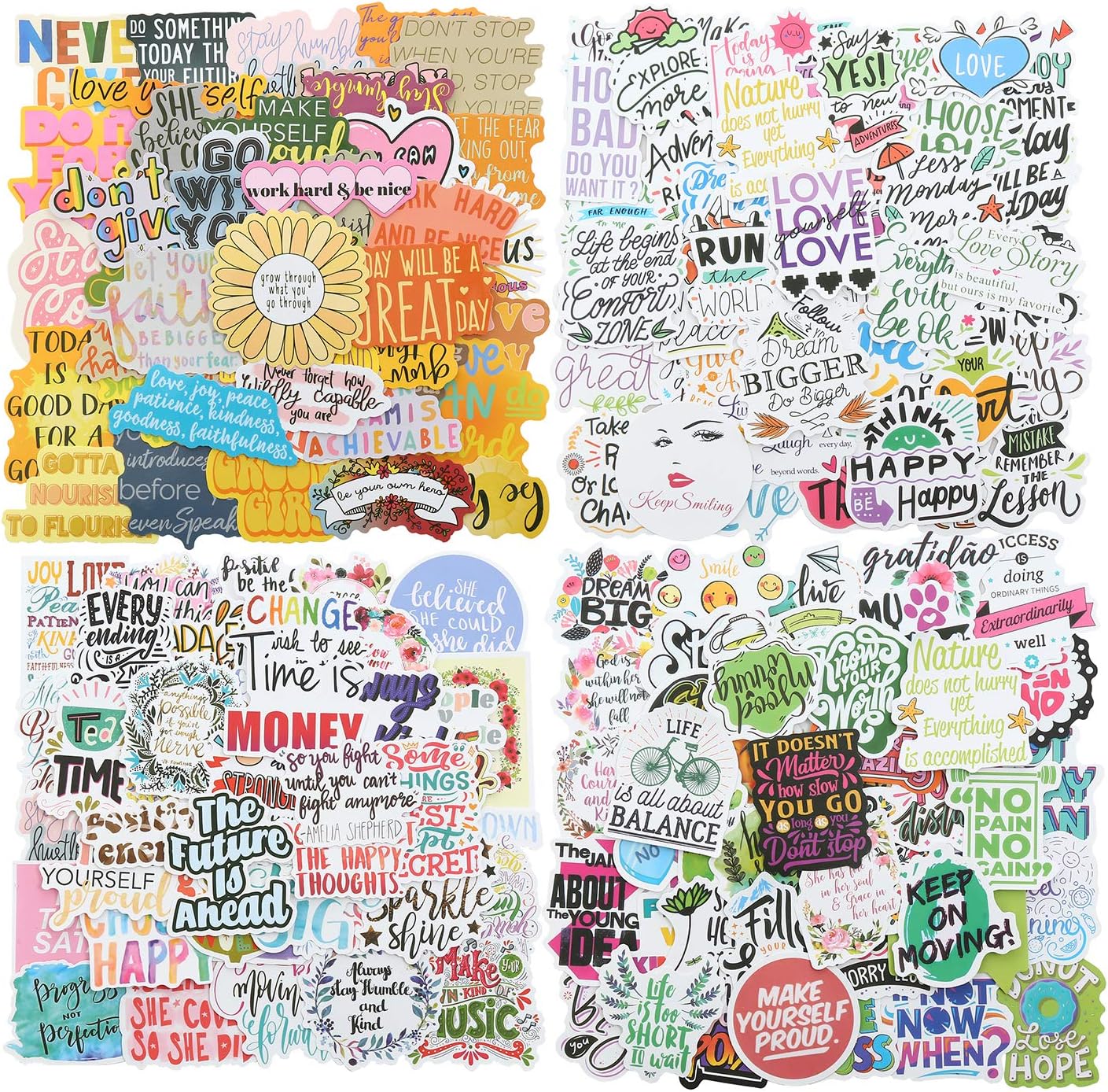 Quote Stickers, Positive Stickers 200Pcs Motivational Waterproof Vinyl Stickers...