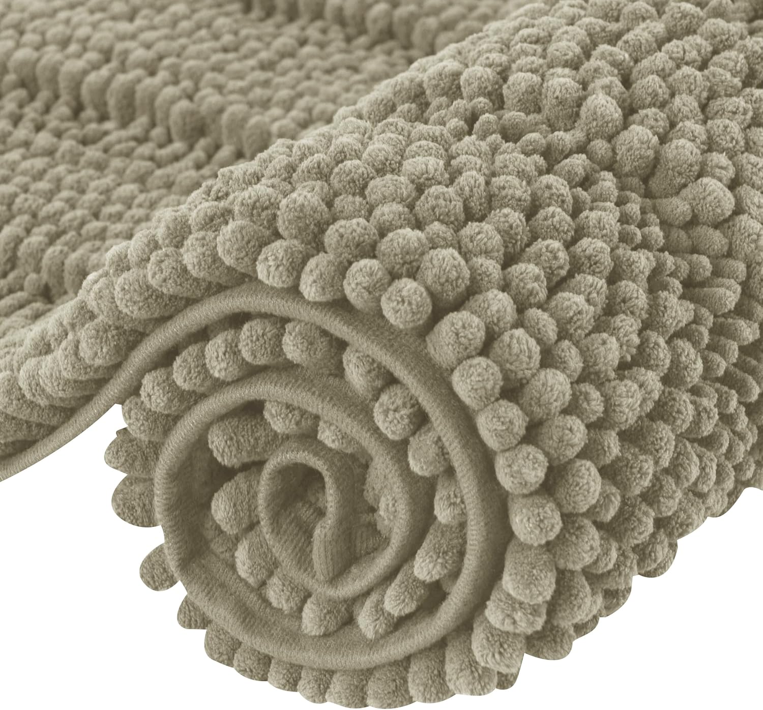 SUBRTEX Bathroom Rugs Chenille Bath Rug Soft Short Plush Bath Mat Soft Shower Ma...