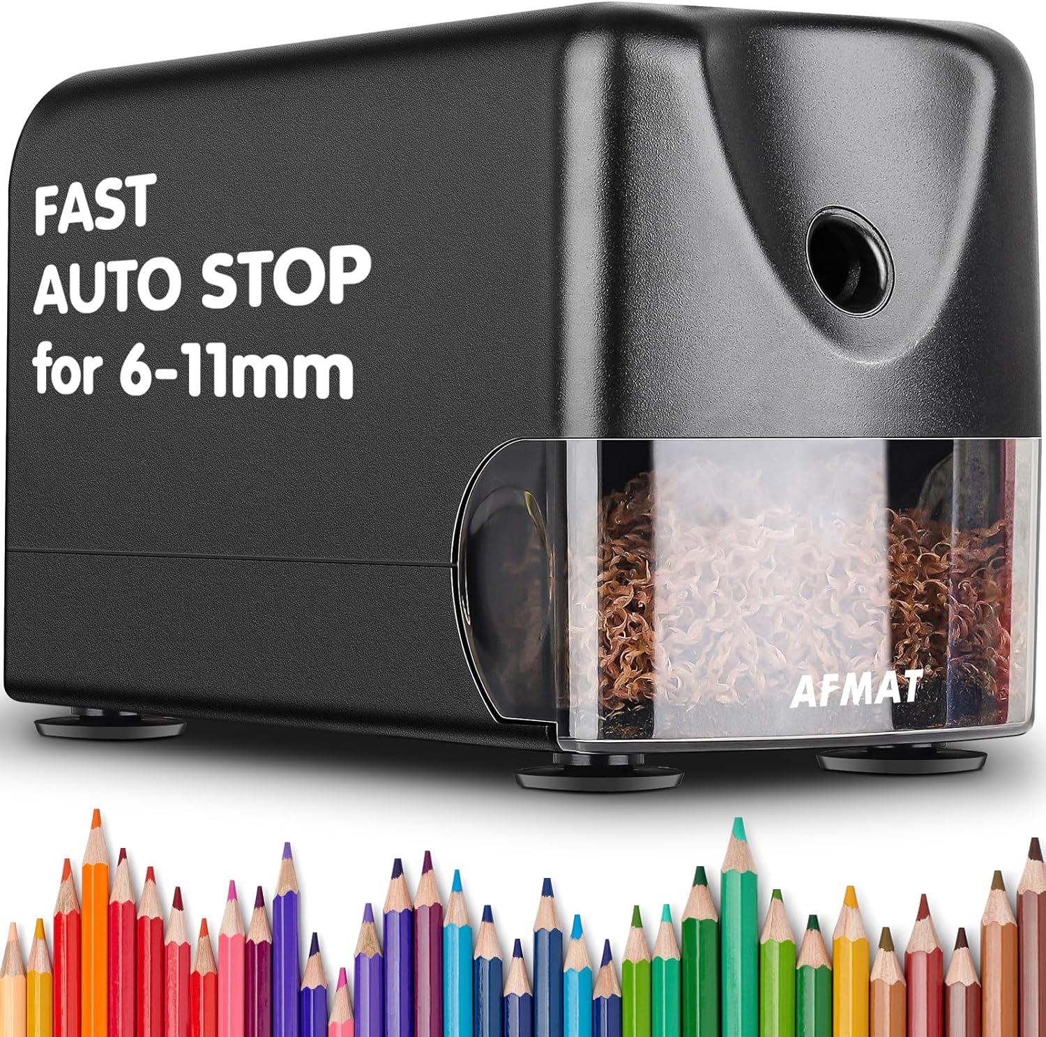 AFMAT Heavy Duty Electric Pencil Sharpener, Auto Stop Classroom Pencil Sharpener...
