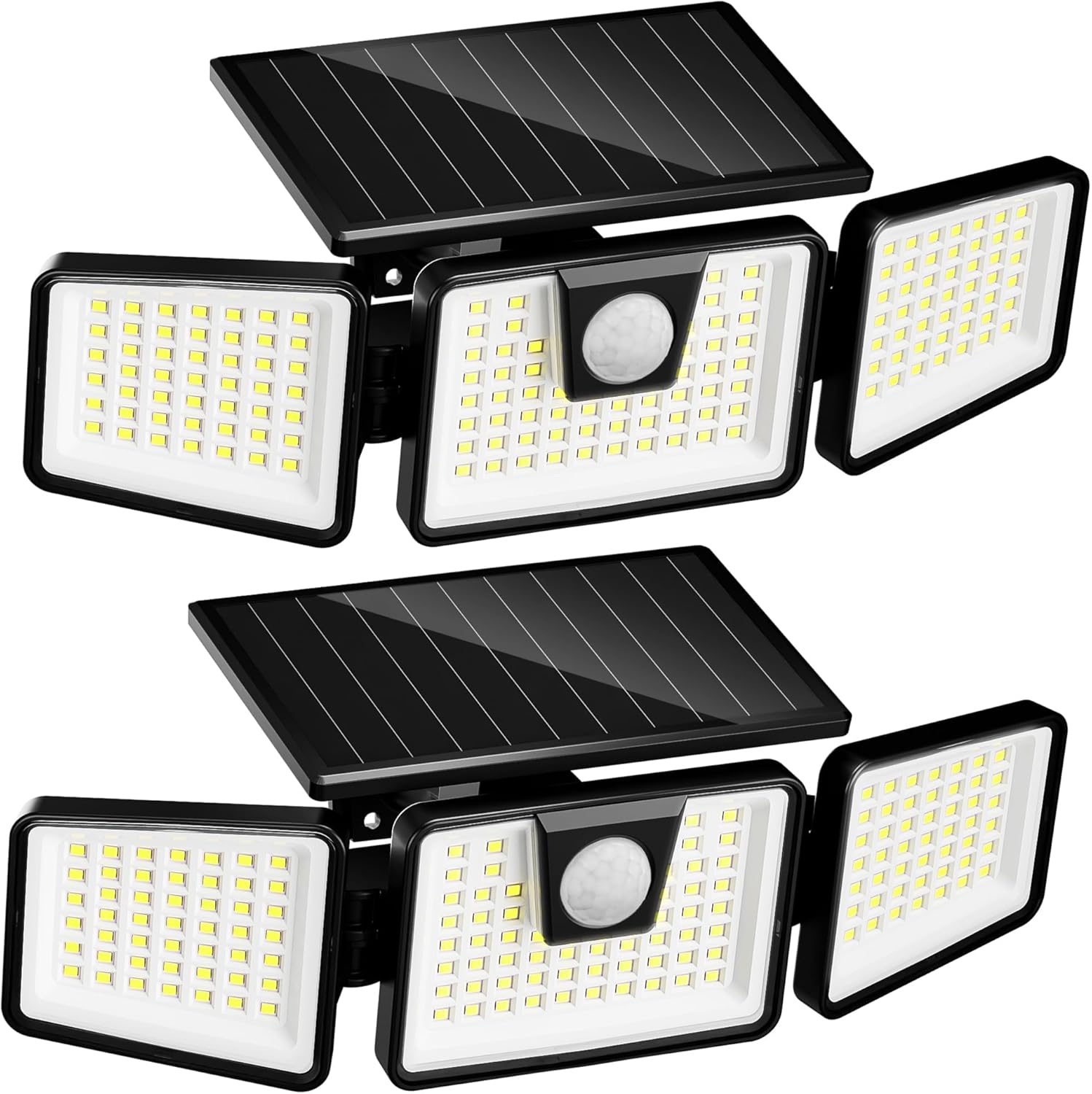 INCX Solar Lights Outdoor with Motion Sensor,Solar Lights for Outside 3 Heads Se...