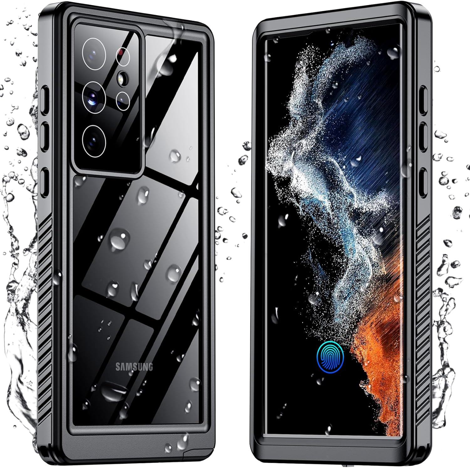 Temdan for Samsung Galaxy S22 Ultra Case,Waterproof Built-in Lens & Screen Prote...
