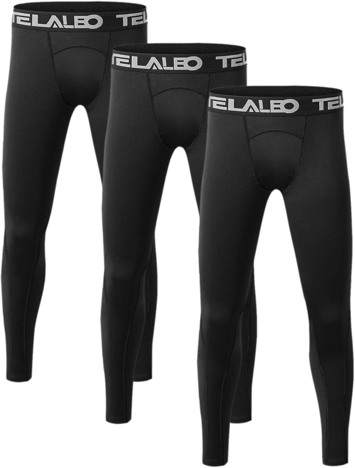 TELALEO 1/2/3/4 Pack Boys' Youth Compression Leggings Pants Tights Athletic Base...