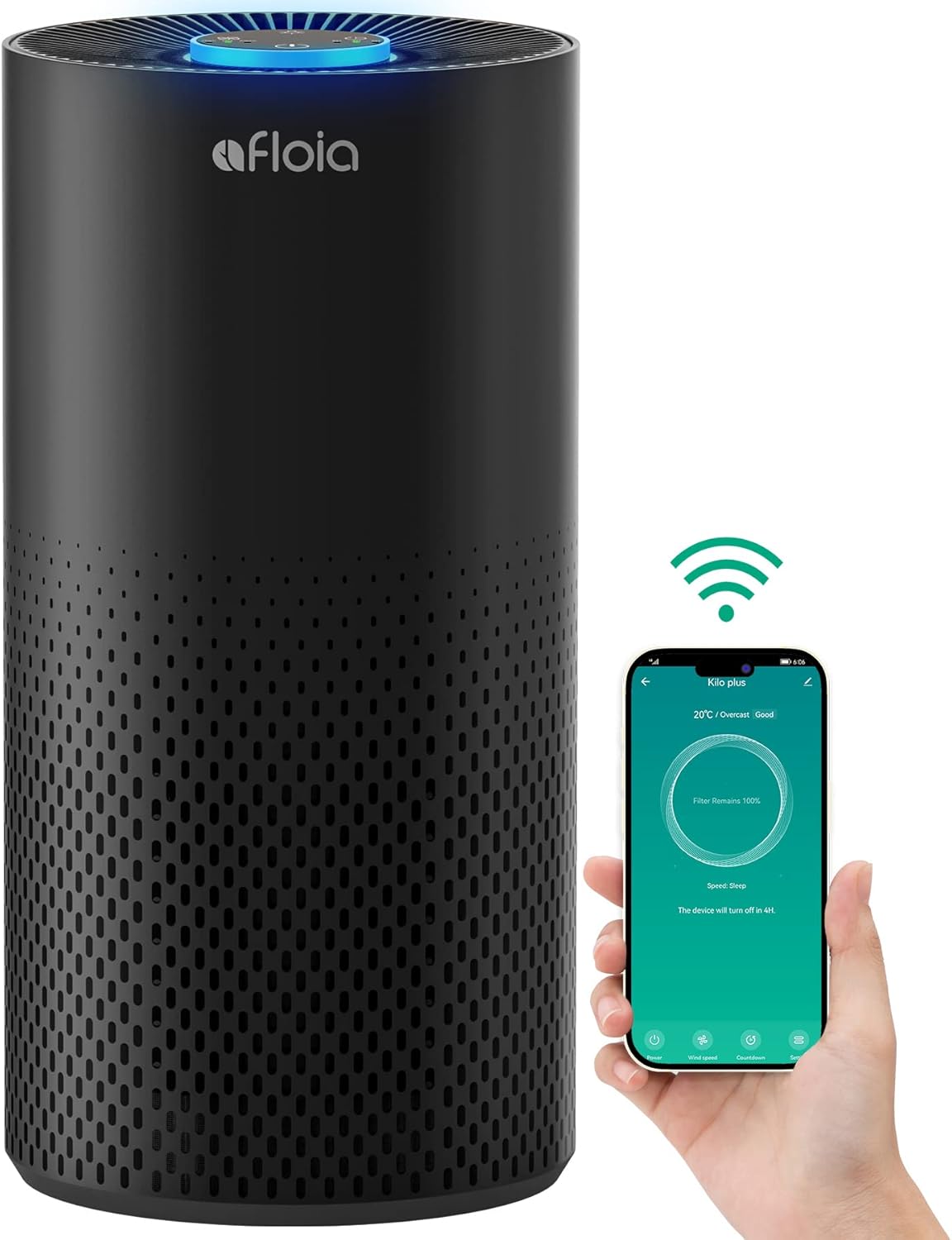 Afloia Air Purifiers for Bedroom Home Large Room, 2.4GHz Wi-Fi Smart 3 in 1 Filt...