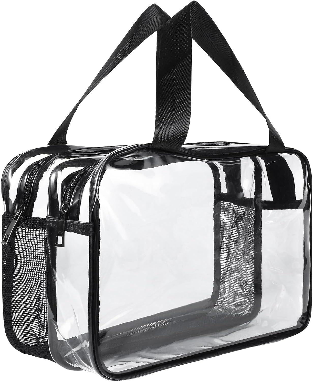 Clear Toiletry Bag, Large Clear Travel Toiletries Bag Thickened PVC Waterproof M...