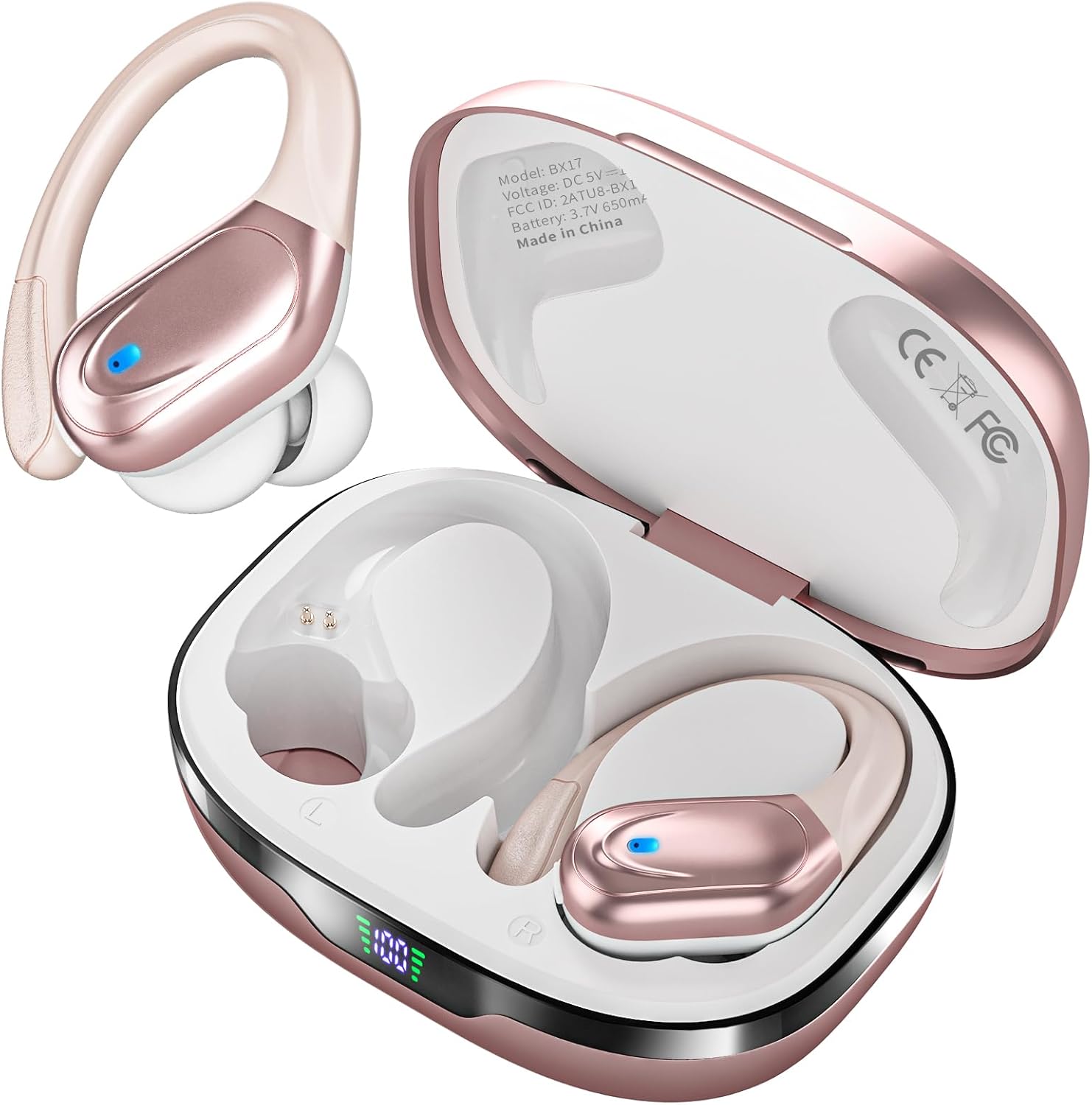 Wireless Earbuds Bluetooth Headphones 80hrs Playback Ear Buds Power Display with...