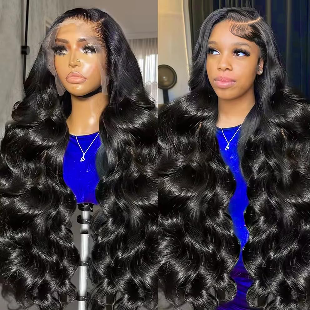30 Inch 13x6 Lace Front Wigs Human Hair 200% Density Body Wave Lace Front Wigs H...