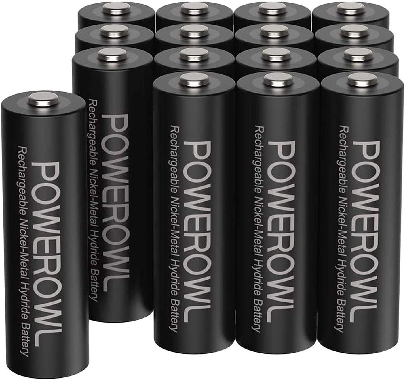 POWEROWL AA Rechargeable Batteries, 2800mAh High Capacity Batteries 1.2V NiMH Lo...