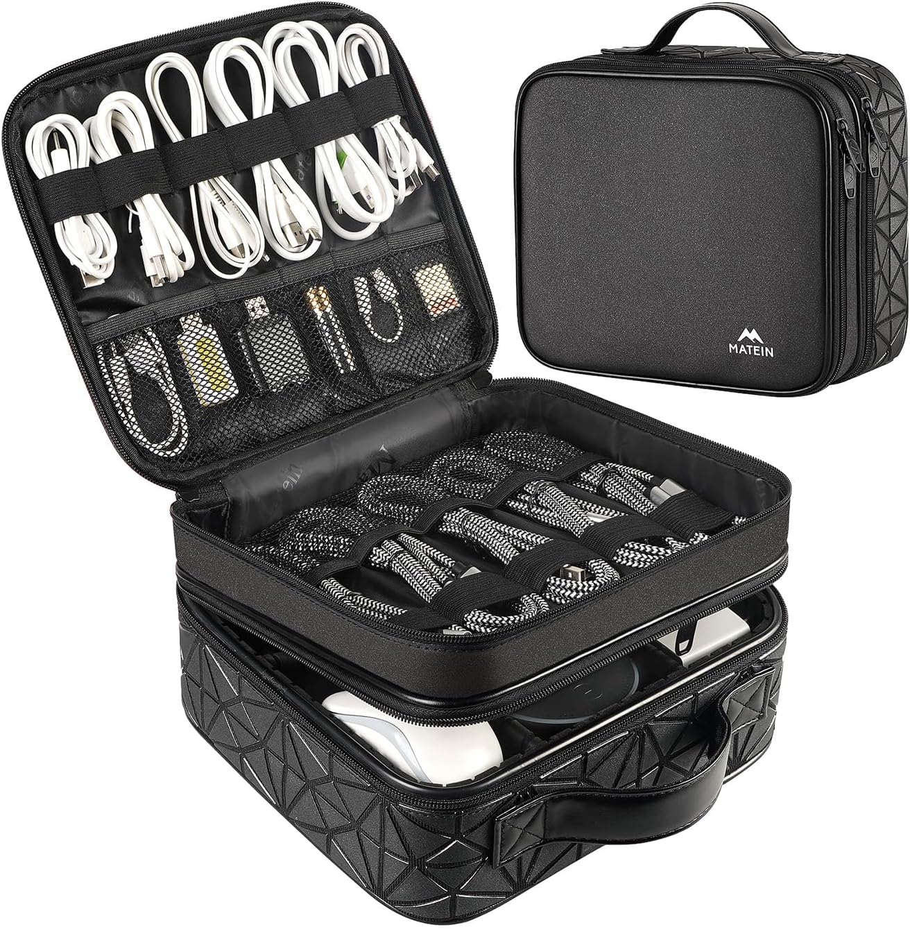 MATEIN Cable Organizer Bag, Waterproof Travel Electronic Storage with Adjustable...