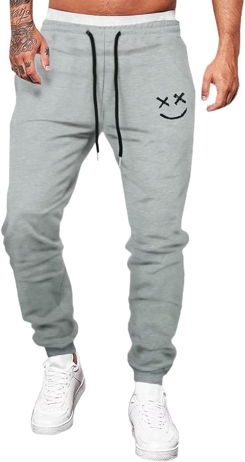 Meilicloth Men's Jogging Bottoms, Cotton Long Sweatpants with Pockets, Regular F...