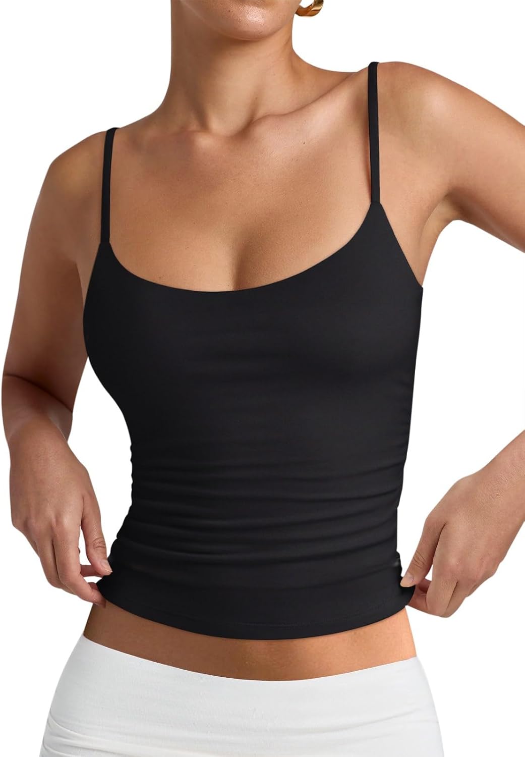 PINKMSTYLE Women's Basic Double Lined Scoop Neck Tank Tops Adjustable Cami Tank...