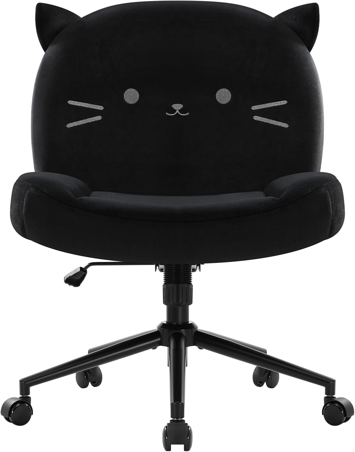 Armless Office Desk Chair with Wheels,Ergonomic Criss Cross Legged Computer Chai...