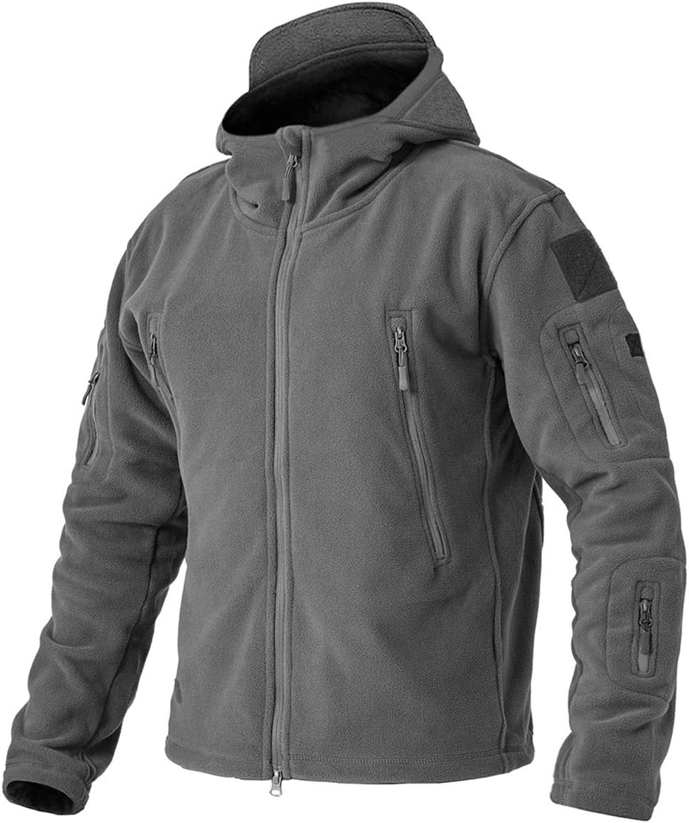 EKLENTSON Men's Military Fleece Jackets Zip Up Hoodies Windbreakers Warm Hiking...