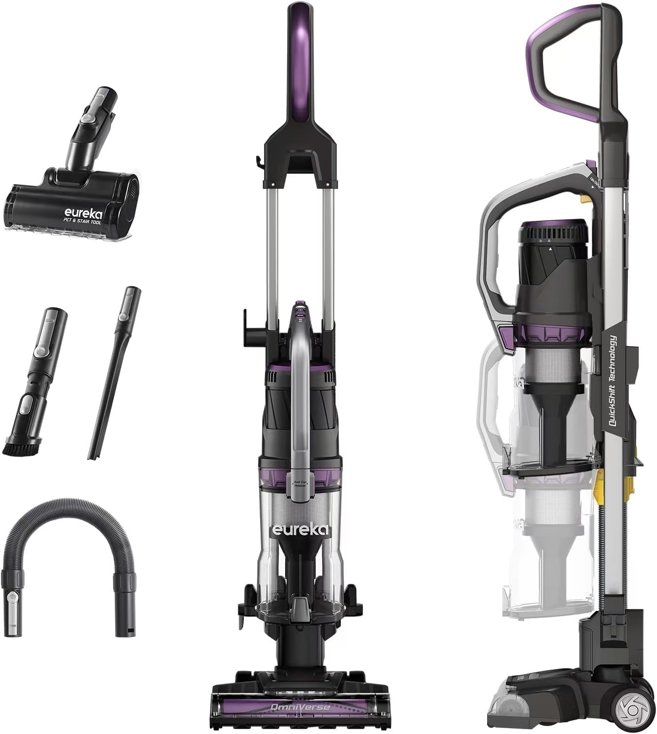 EUREKA Upright Vacuum Cleaner NEU800 with Lift-Away & QuickShift Technology, Ant...