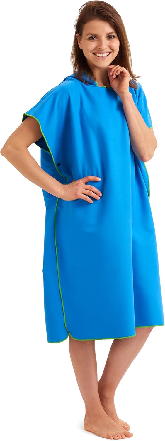 Fit-Flip Changing Robe - Towel Poncho Adult - Microfibre Swim and Surf Poncho -...