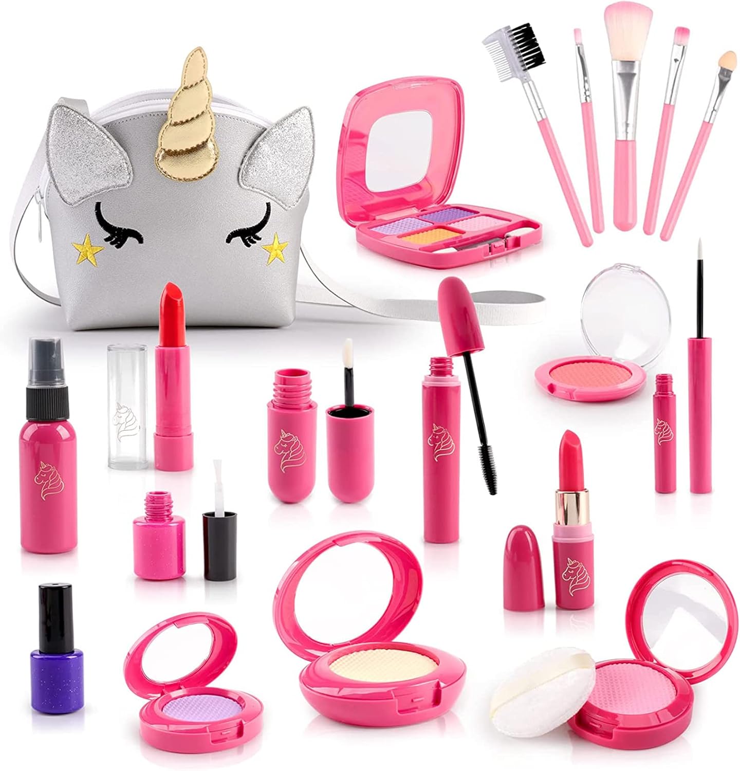STAY GENT Pretend Makeup Sets for Girls Aged 3 4 5+ Years Old, 20pcs Kids Make U...