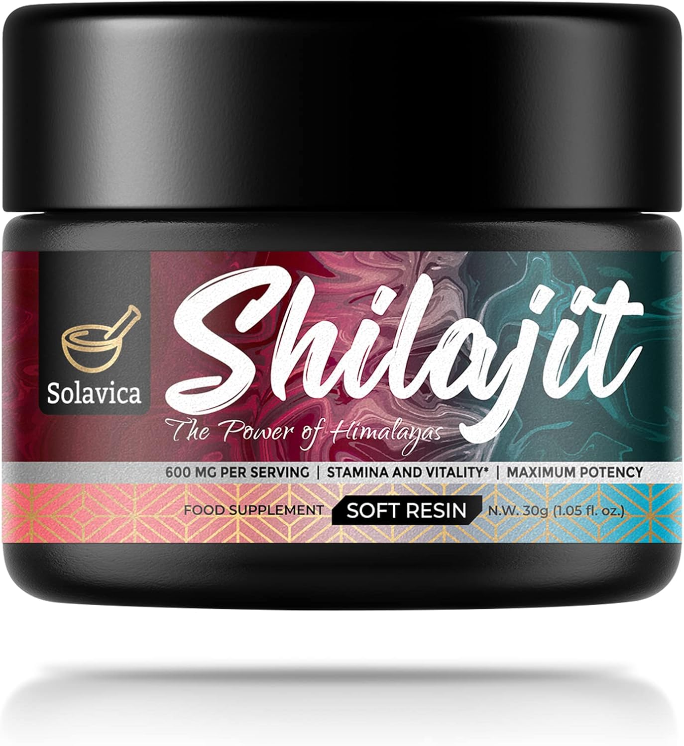 Solavica Shilajit 600mg Himalayan Shilajit Resin - Maximum Potency Pure Shilajit...
