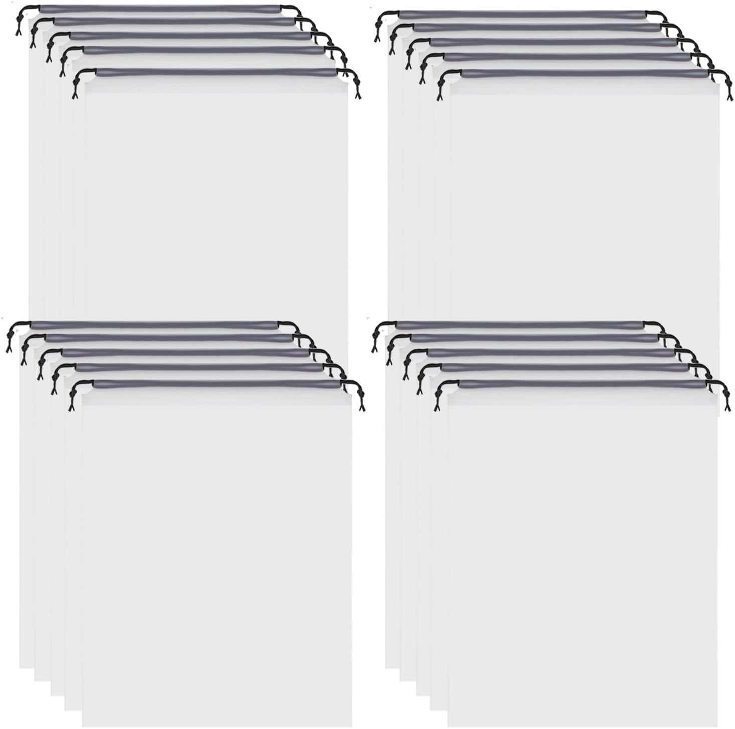 20Pack Shoe Bags for Travel,30 * 40CM Clear Drawstring Travel Shoe Bags for Pack...