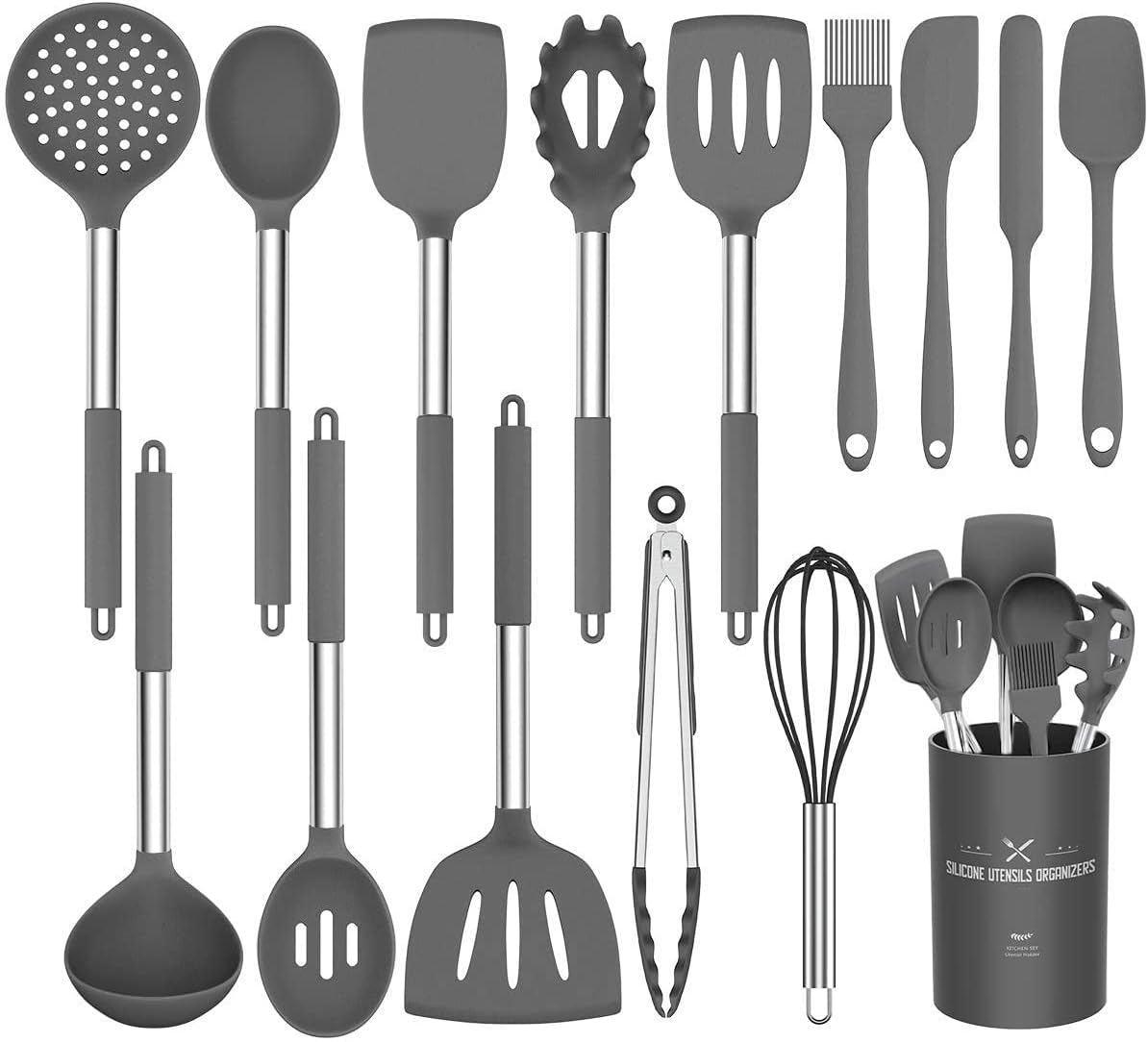 Umite Chef Kitchen Utensil Set, 15pcs Silicone Cooking Kitchen Utensils Set, Coo...