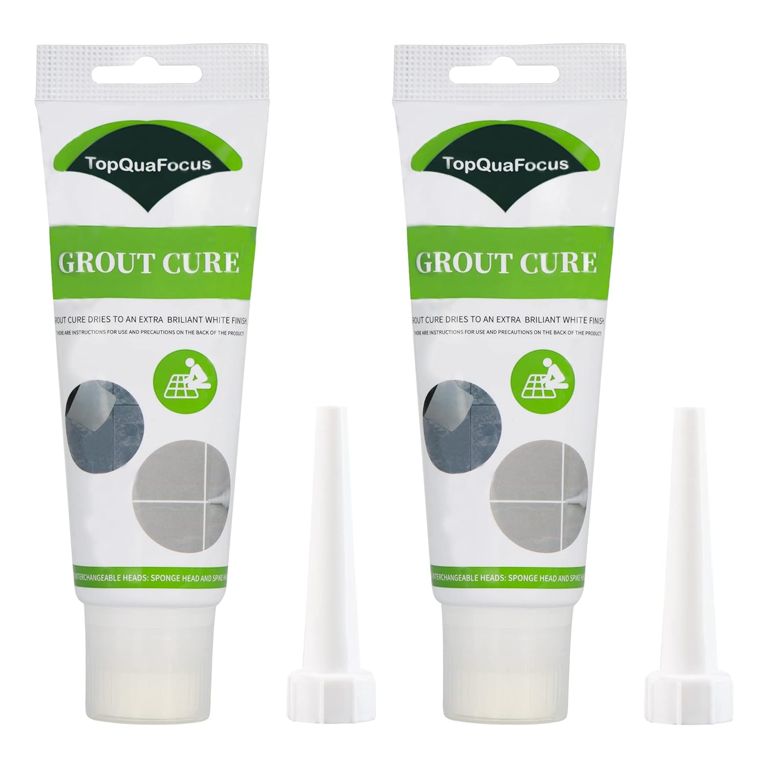 TopQuaFocus 200g Grout Reviver - White Grout Cure and 2 Pack Grout with whitener...