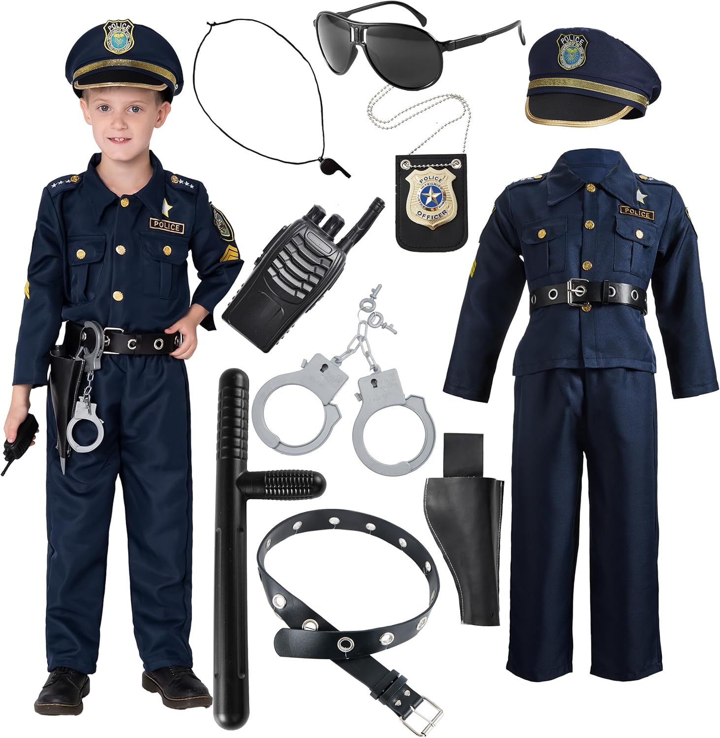 JOYIN Toy Halloween Toddler Police Costume, Police Officer Costume for Boys, Kid...