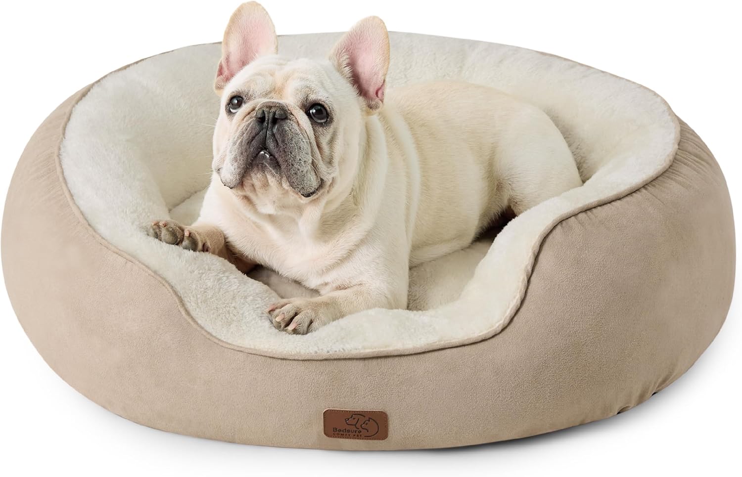 Bedsure Small Dog Bed Washable - Large Cat Beds for Indoor Cats and Puppy, Round...