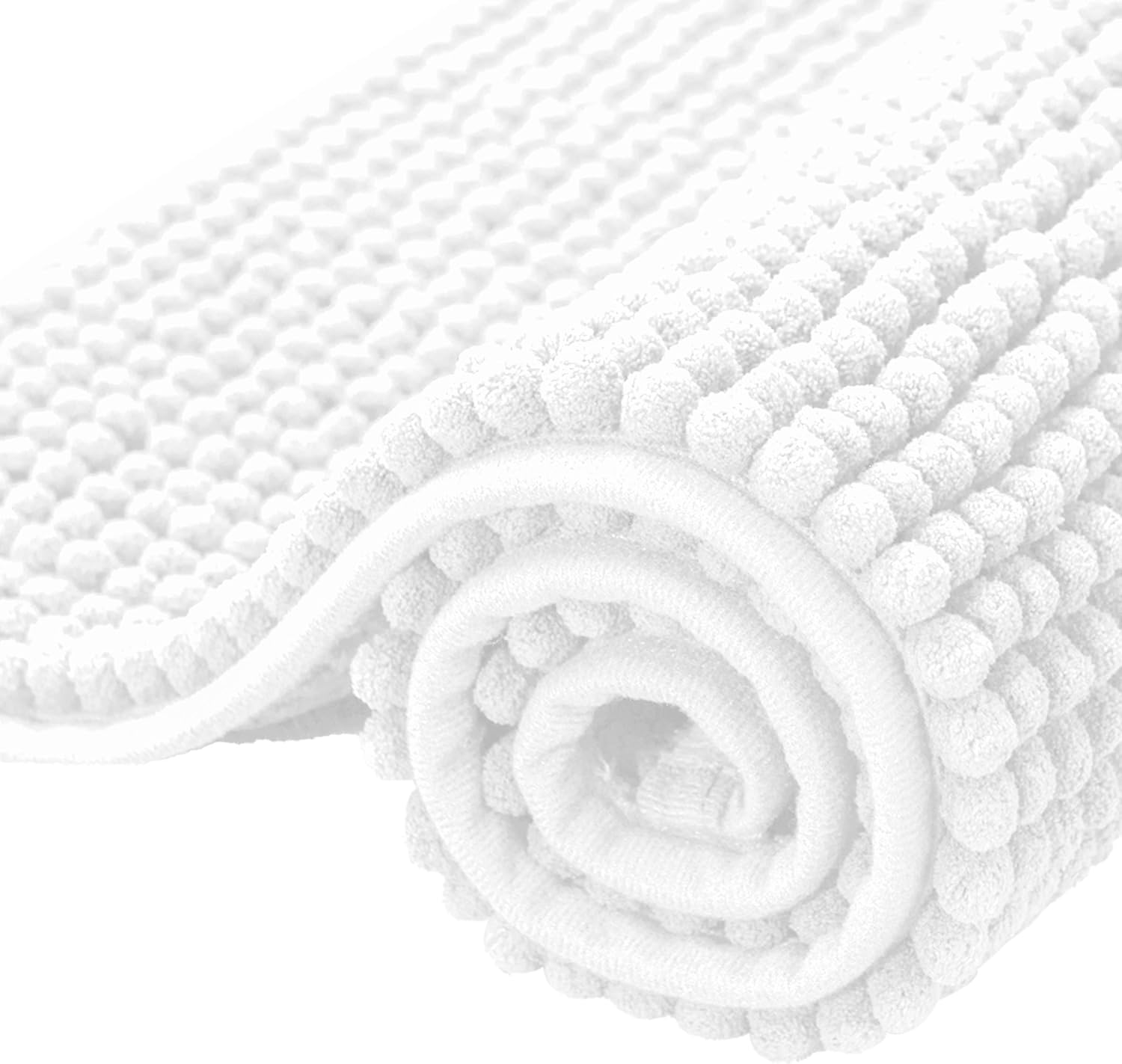 SUBRTEX Bathroom Rugs Chenille Bath Rug Soft Short Plush Bath Mat Soft Shower Ma...