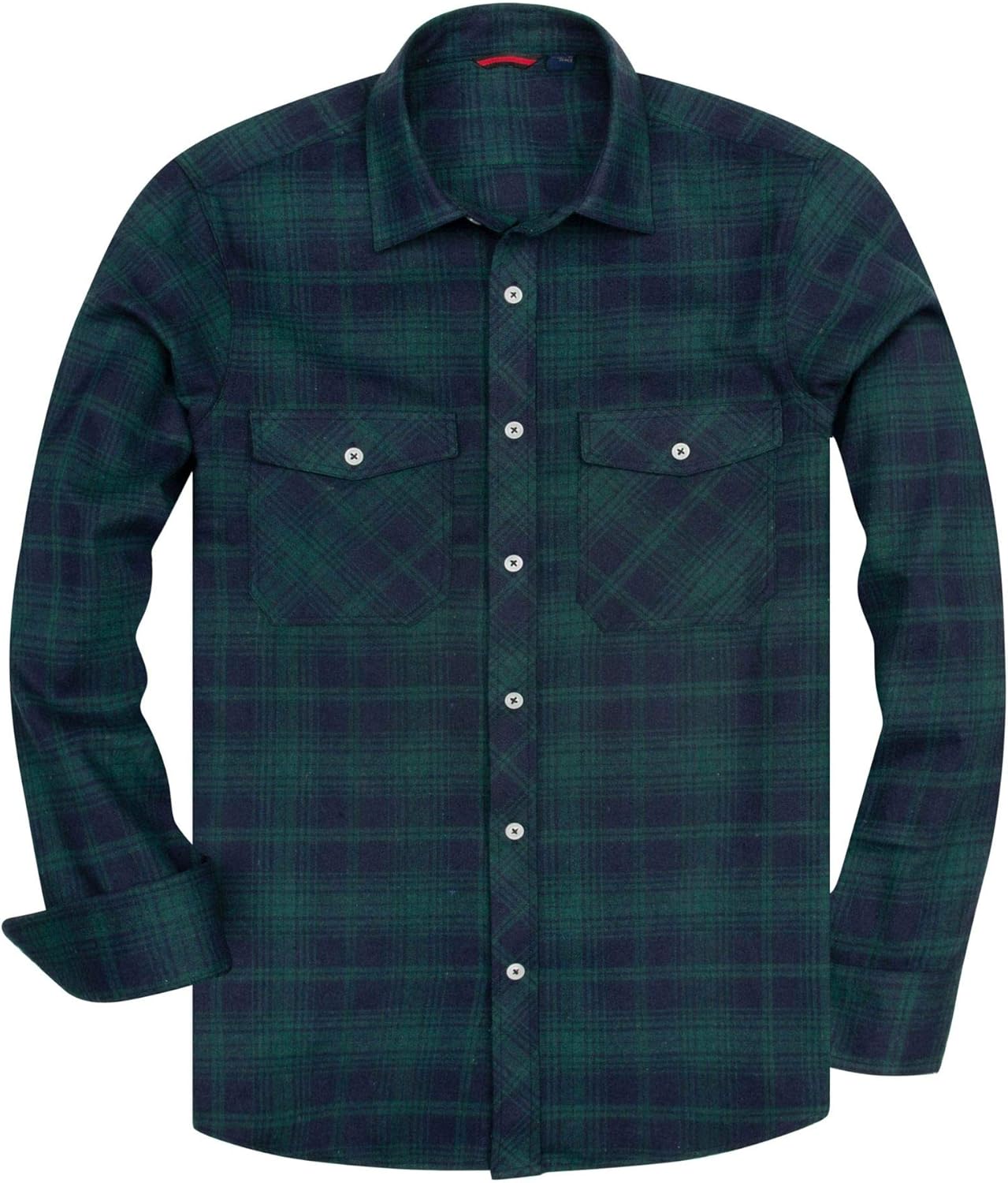 siliteelon Flannel Shirt Checked Shirt for Men Plaid Shirt Cotton Lumberjack Reg...