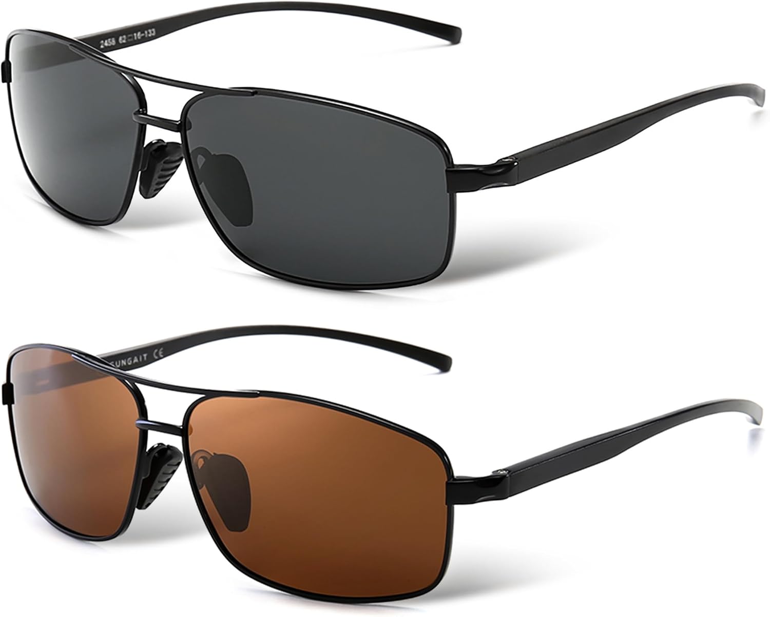 SUNGAIT Ultra Lightweight Rectangular Polarized Sunglasses Man UV400 Protection...