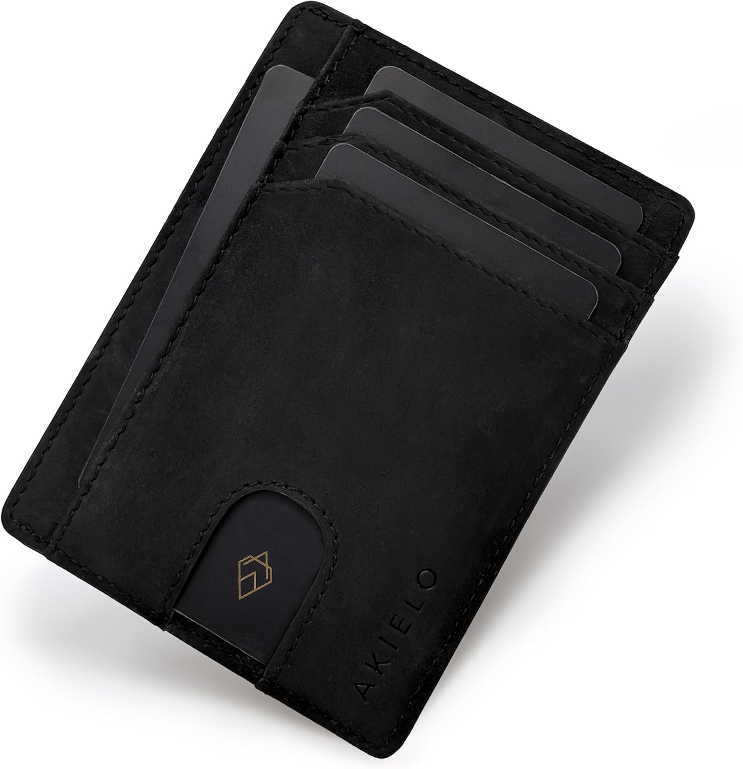 AKIELO RFID Blocking Credit Card Holder and Gift Box – Slim Wallets for Men – Mi...