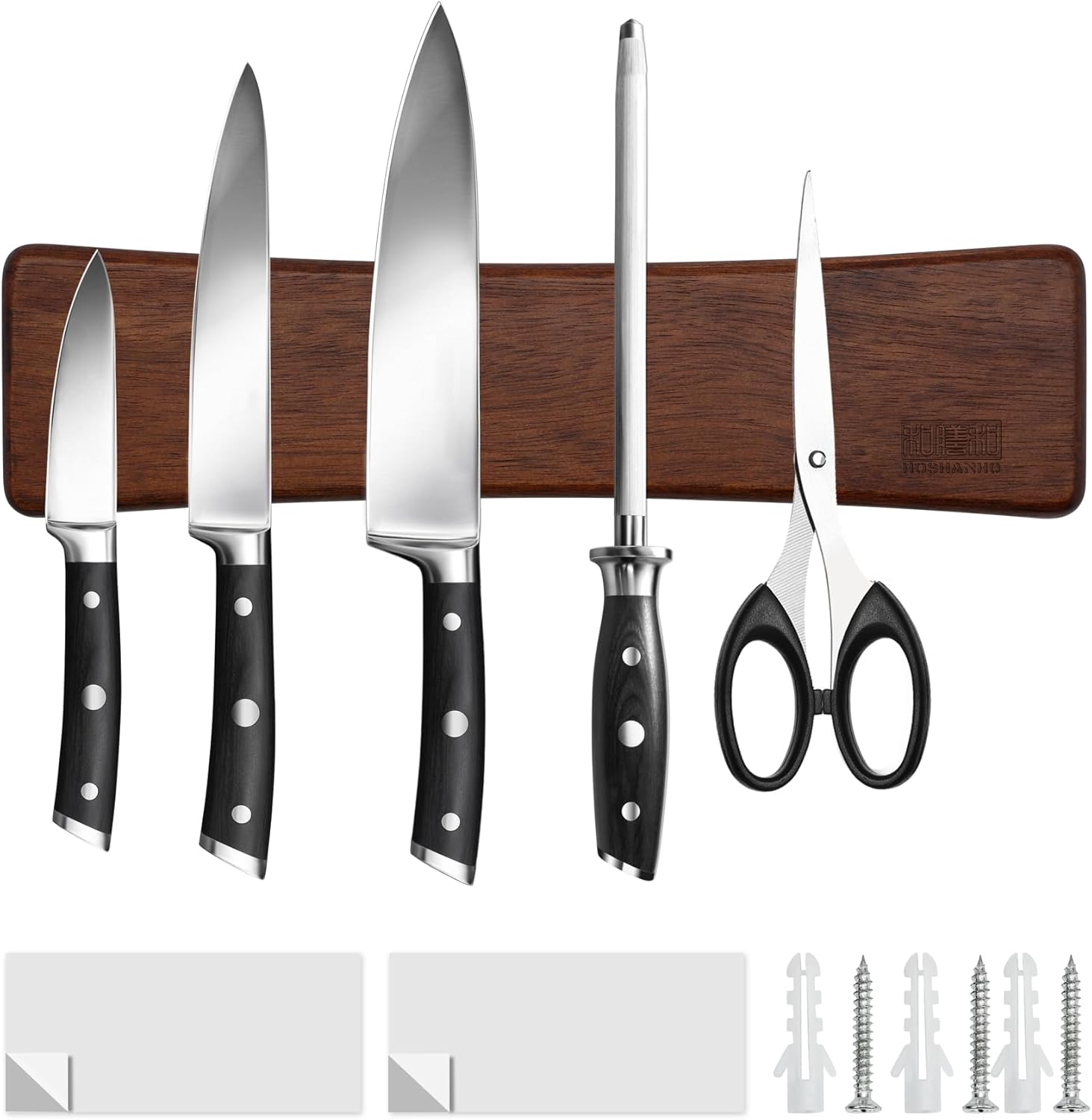 Knife Magnetic Strip, Acacia Wood Powerful Magnetic Knife Strips, Magnetic Knife...