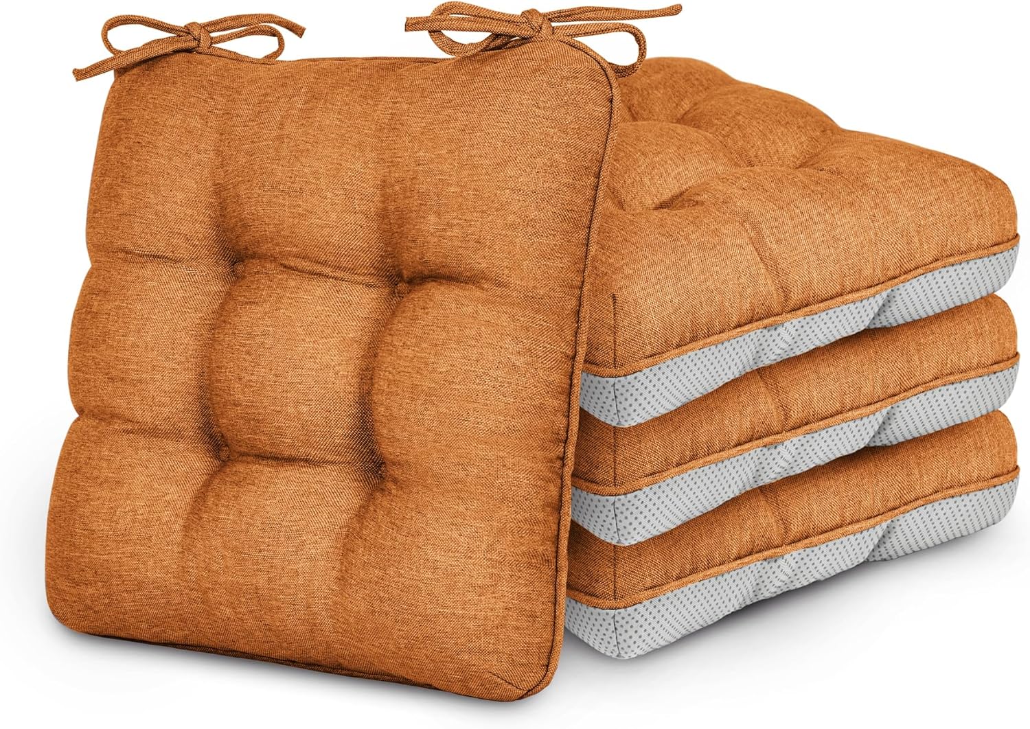 Love's cabin Memory Foam Chair Cushions Set of 4, Outdoor/Indoor Chair Pads for...