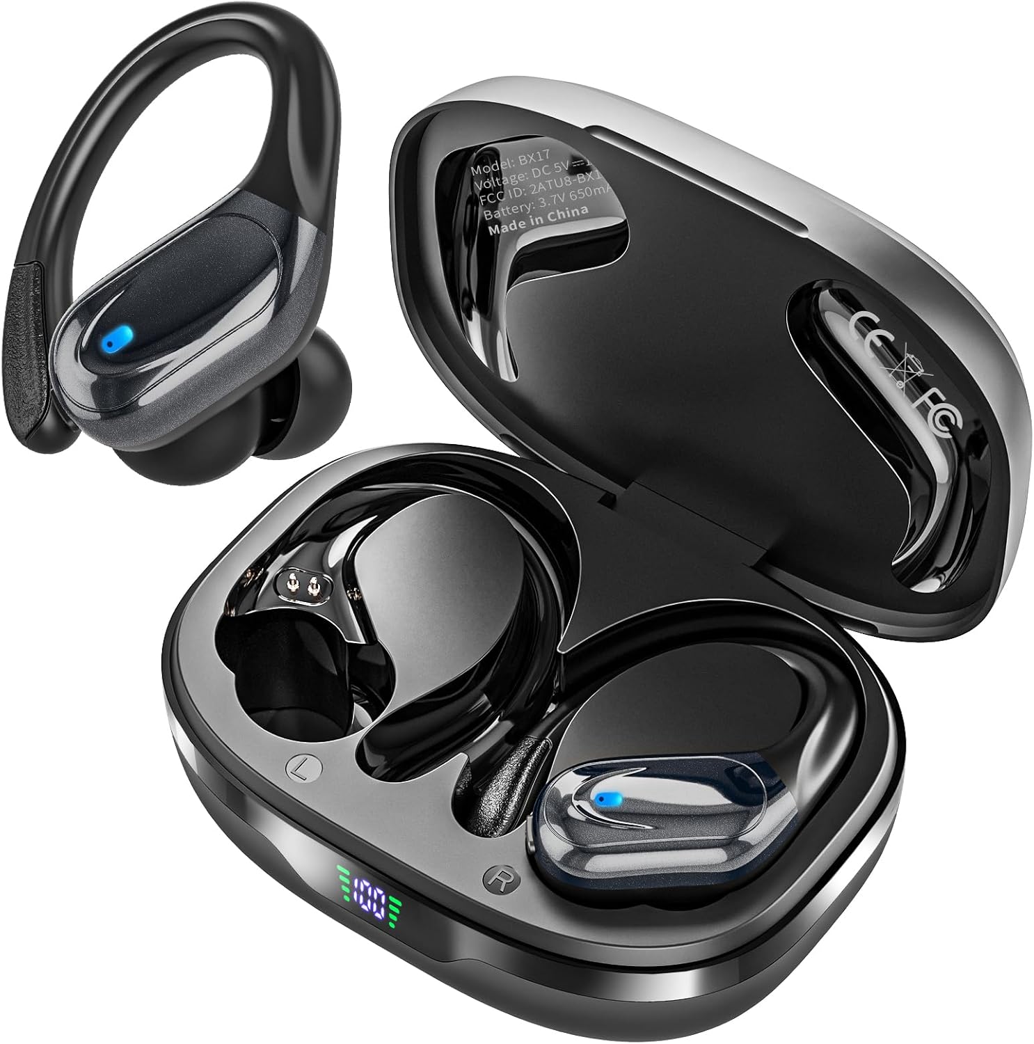 Wireless Earbuds Bluetooth Headphones 80hrs Playback Ear Buds Power Display with...