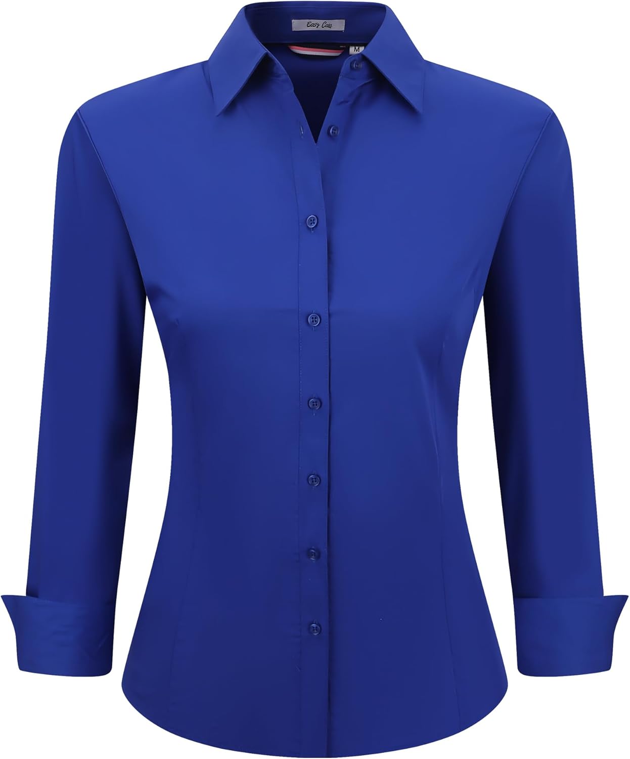 Esabel.C Womens Button Down Shirts Long Sleeve Regular Fit Stretch Work Blouse X...