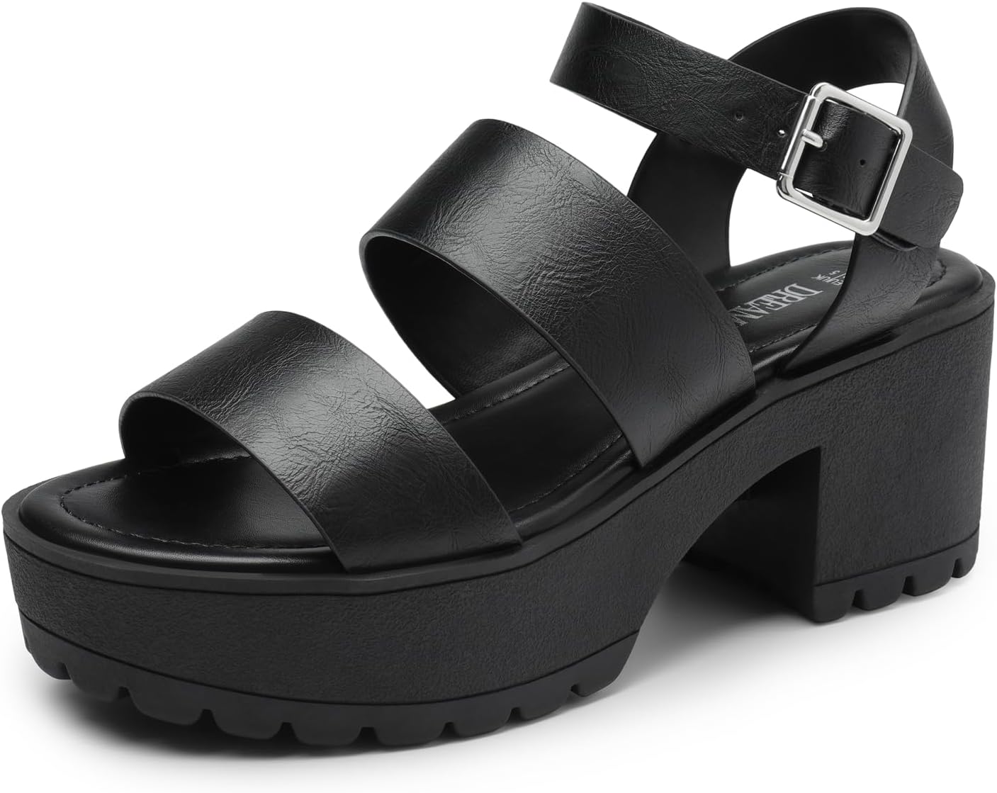 DREAM PAIRS Platform Heels for Women Lightweight Chunky Open Toe Stylish Comfort...